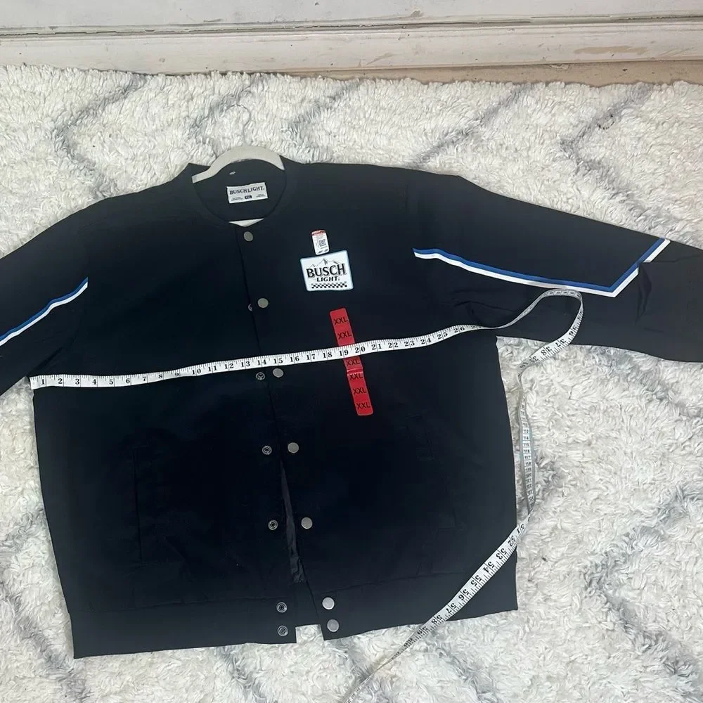 Busch Light Black Varsity Jacket • Vintage Beer Racing
